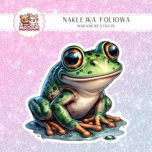 Naklejka foliowa pojedyncza, MaDam Żaba Błotna Baletnica