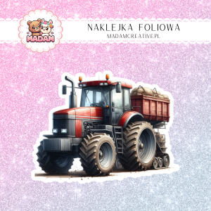 Naklejka foliowa pojedyncza, MaDam Traktor Błyskawica