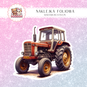 Naklejka foliowa pojedyncza, MaDam Traktor Stalowy Heros