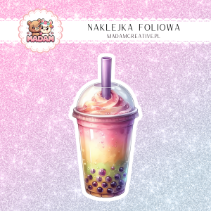 Naklejka foliowa pojedyncza, Bubble Tea MaDam - Arbuzowy Czar