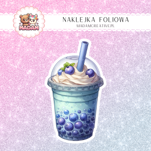 Naklejka foliowa pojedyncza, Bubble Tea MaDam - Miodowa Euforia