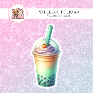 Naklejka foliowa pojedyncza, Bubble Tea MaDam - Miętowy Wicher