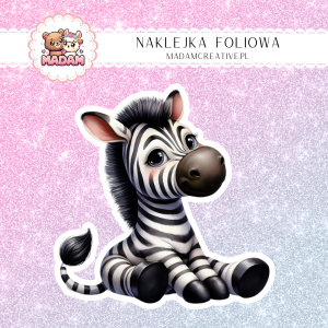 Naklejka foliowa pojedyncza, MaDam Zebra Sofia