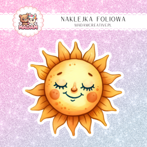 Naklejka foliowa pojedyncza, MaDam Kawaii Słońce Maja