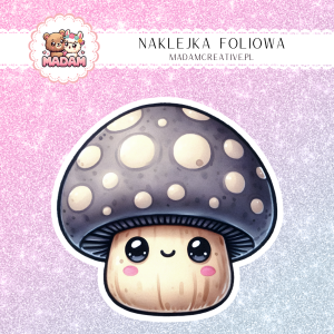 Naklejka foliowa pojedyncza, MaDam Kawaii Grzyb Nate