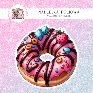 Naklejka foliowa pojedyncza, MaDam Owocowy Donut
