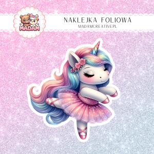 Naklejka foliowa pojedyncza, MaDam Unicorn Jednorożec Celestia