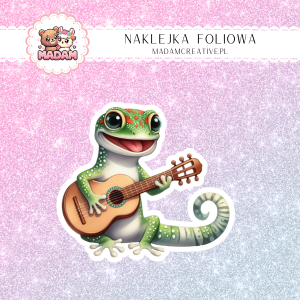 Naklejka foliowa pojedyncza, MaDam Jaszczurka Marta Gitarzystka