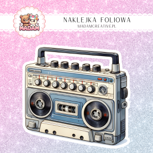 Naklejka foliowa pojedyncza, MaDam Retro Radio