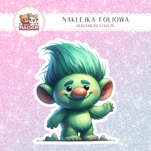 Naklejka foliowa pojedyncza, MaDam Goblin Elliot - Hello!