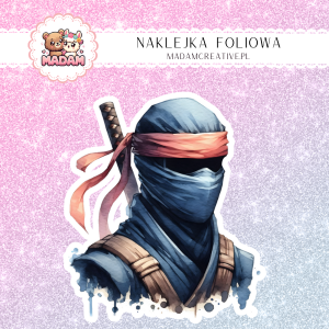 Naklejka foliowa pojedyncza, MaDam Ninja Ian Tajemniczy Wojownik