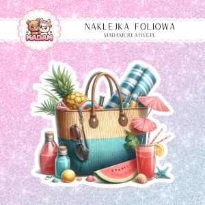 Naklejka foliowa pojedyncza, MaDam Wakacje Plażowy Piknik