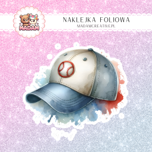 Naklejka foliowa pojedyncza, MaDam Czapka Baseball