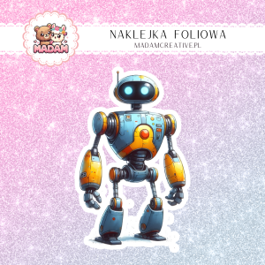 Naklejka foliowa pojedyncza, MaDam Robot Nino Zamknięty obwód