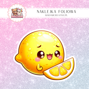 Naklejka foliowa pojedyncza, MaDam Kawaii Cytrynka