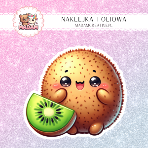 Naklejka foliowa pojedyncza, MaDam Kawaii Kiwi