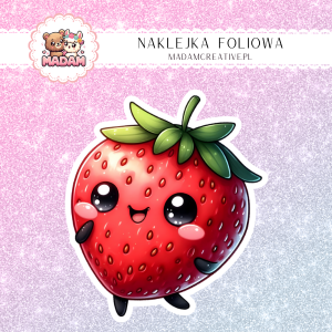 Naklejka foliowa pojedyncza, MaDam Kawaii Truskawka