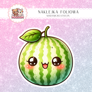 Naklejka foliowa pojedyncza, MaDam Kawaii Arbuz