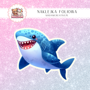 Naklejka foliowa pojedyncza, MaDam Rekin Shark Mistrz Polowania
