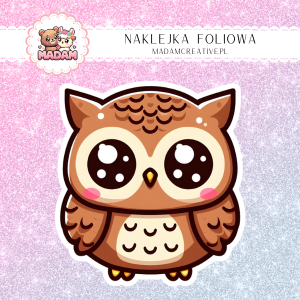 Naklejka foliowa pojedyncza, MaDam Sowa Lotka