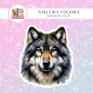 Naklejka foliowa pojedyncza, MaDam Wilk