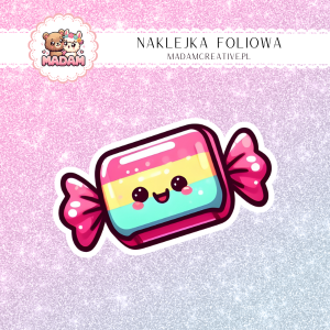 Naklejka foliowa pojedyncza, MaDam Kawaii Cukierek 2
