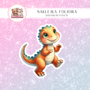 Naklejka foliowa pojedyncza, MaDam Dinozaur Szybki James