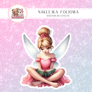 Naklejka foliowa pojedyncza, MaDam Wróżka Zoe Królowa Eliksirów - Uważaj, bo Cię zaczaruję miksturką!