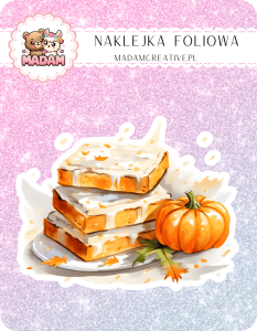 Naklejka foliowa pojedyncza, MaDam Jesień Ciasto dyniowe