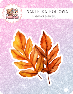 Naklejka foliowa pojedyncza, MaDam Jesień Liściasty Shake - Kiedy liście tańczą w powietrzu jak shaker!