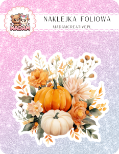 Naklejka foliowa pojedyncza, MaDam Jesień Waflowy Obżartuch - Te naleśniki widziały więcej jesieni niż my wszyscy razem!