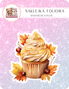 Naklejka foliowa pojedyncza, MaDam Jesień Waflowy Obżartuch - Te naleśniki widziały więcej jesieni niż my wszyscy razem!