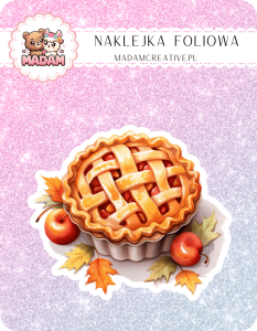 Naklejka foliowa pojedyncza, MaDam Jesień Jabłecznik babci Zosi