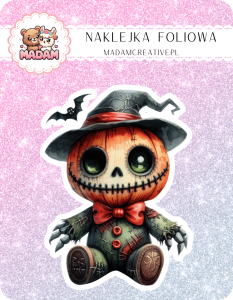 Naklejka foliowa pojedyncza, MaDam Halloween Pan Dyniak-