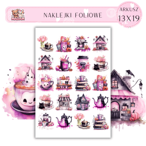 Naklejki Foliowe 13x19, Madam Halloween Słodkie, ale Mroczne – Bo kto powiedział, że ciemna strona nie może być urocza?