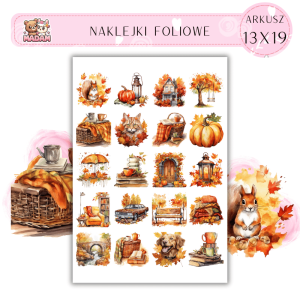 Naklejki Foliowe 13x19, Madam Jesień Jesienny Chillout: Czas zwolnić, usiąść i podziwiać naturę.
