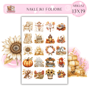 Naklejki Foliowe 13x19, Madam Jesień Jesień – Kiedy natura maluje obraz, a Ty zastanawiasz się, gdzie są Twoje rękawiczki!