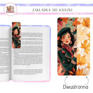 Zakładka do książki tradycyjna dwustronna MaDam Jesień Magia Jesieni - Zakładka, która sprawi, że każdy rozdział będzie smakował cynamonem i pachniał opadłymi liśćmi!