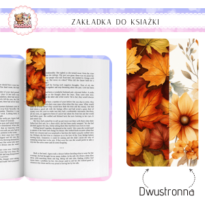 Zakładka do książki tradycyjna dwustronna MaDam Jesień Szeleszczące Liście - Zakładka, która przypomni Ci, że każda strona książki może szelestem liści otulić Twoje myśli!