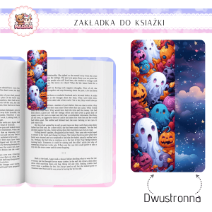 Zakładka do książki tradycyjna dwustronna MaDam Halloween Upiorna Zgraja - Dla tych, co wiedzą, że najlepsze towarzystwo do książki to mała, upiorna zgraja!