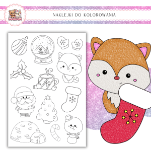 Naklejki Foliowe do kolorowania Świąteczny Klimat 13x19, MaDam