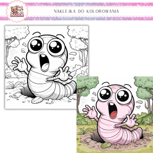 Naklejka Foliowa do kolorowania Robaczek 13x13, MaDam