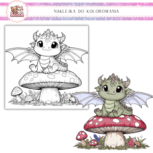 Naklejka Foliowa do kolorowania Smok 13x13, MaDam