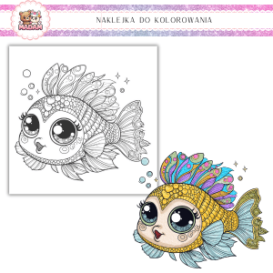 Naklejka Foliowa do kolorowania Ryba 13x13, MaDam