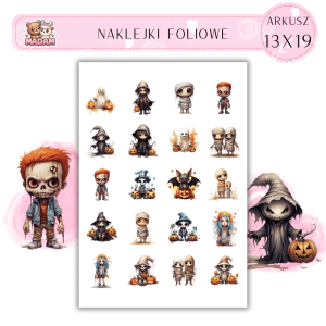 Naklejki Foliowe 13x19, Madam Halloween Strachy z Koszmarów – Kiedy sen zamienia się w koszmar... i dobrze się bawisz!
