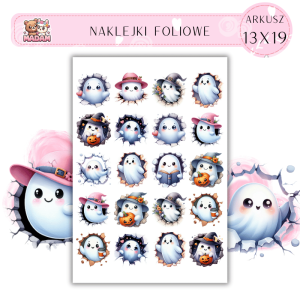 Naklejki Foliowe 13x19, Madam Halloween Zabójczo Urocze – Uwaga: te naklejki mogą Cię zabić... ze śmiechu!