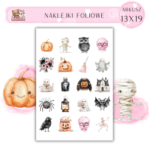 Naklejki Foliowe 13x19, Madam Halloween Makabryczne Dekoracje - Idealne dodatki do strasznego salonu!