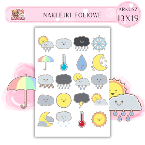 Naklejki Foliowe 13x19, Madam Pogoda: Deszcz? Parasol z Netflixem!