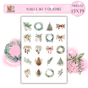 Naklejki Foliowe 13x19, Madam zima: Zimowe gałązki – mroźne dekoracje pełne uroku!