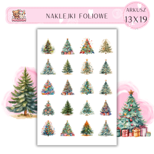 Naklejki Foliowe 13x19, Madam święta: Świąteczne choinki – każda igła na swoim miejscu!